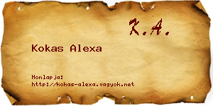 Kokas Alexa névjegykártya